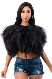 Ruffle Crop Top Shirt