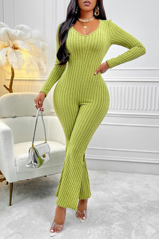 Knit Bodycon Cross Back Romper