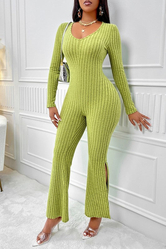 Knit Bodycon Cross Back Romper
