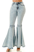 ACID DENIM FLARE PANTS