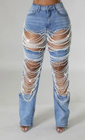 DISTRESSED PEARL JEANS
